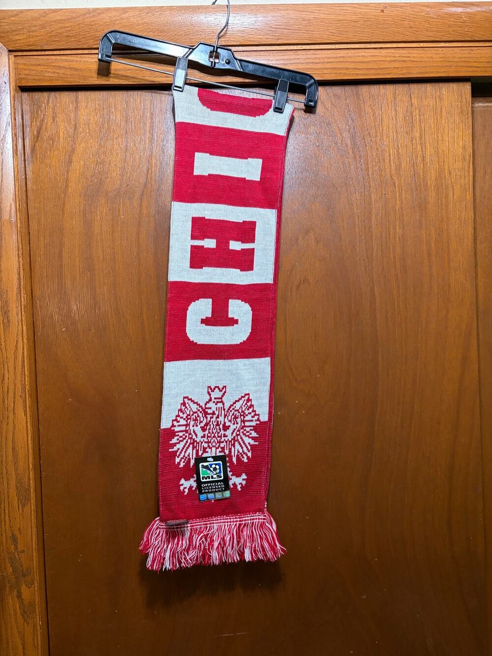 Chicago Fire MLS Soccer Scarf Ruffneck Scarves Red White Vintage Strazacy